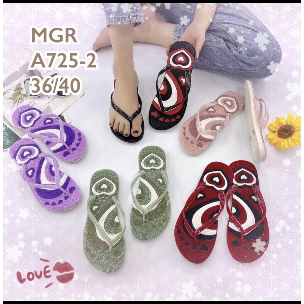 Sanda Jepit Jelly Rematik Wanita Motif Love Bear Beruang Cantik Import MGR Mokaya Morego Balance breslin/ Size 36-40 (A725-3)