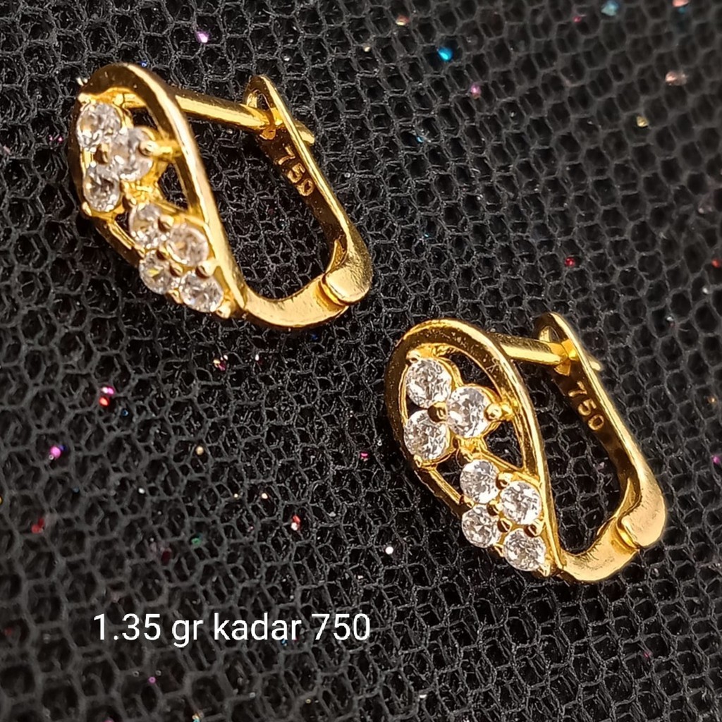 New Anting Emas 17 K - 1.35 gr Kadar 750 - 3130