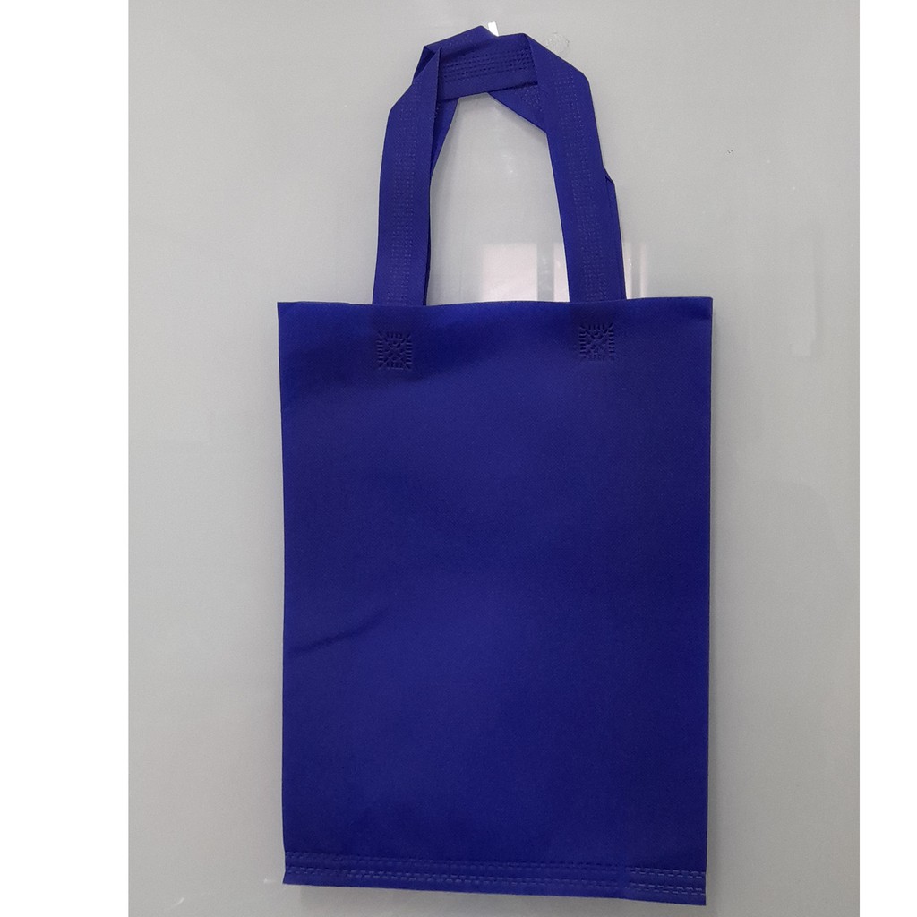 

(Lusin) Tas Press Spunbound Tali Goodie Bag Tas Belanja Warna Biru Benhur 38 cm x 45 cm