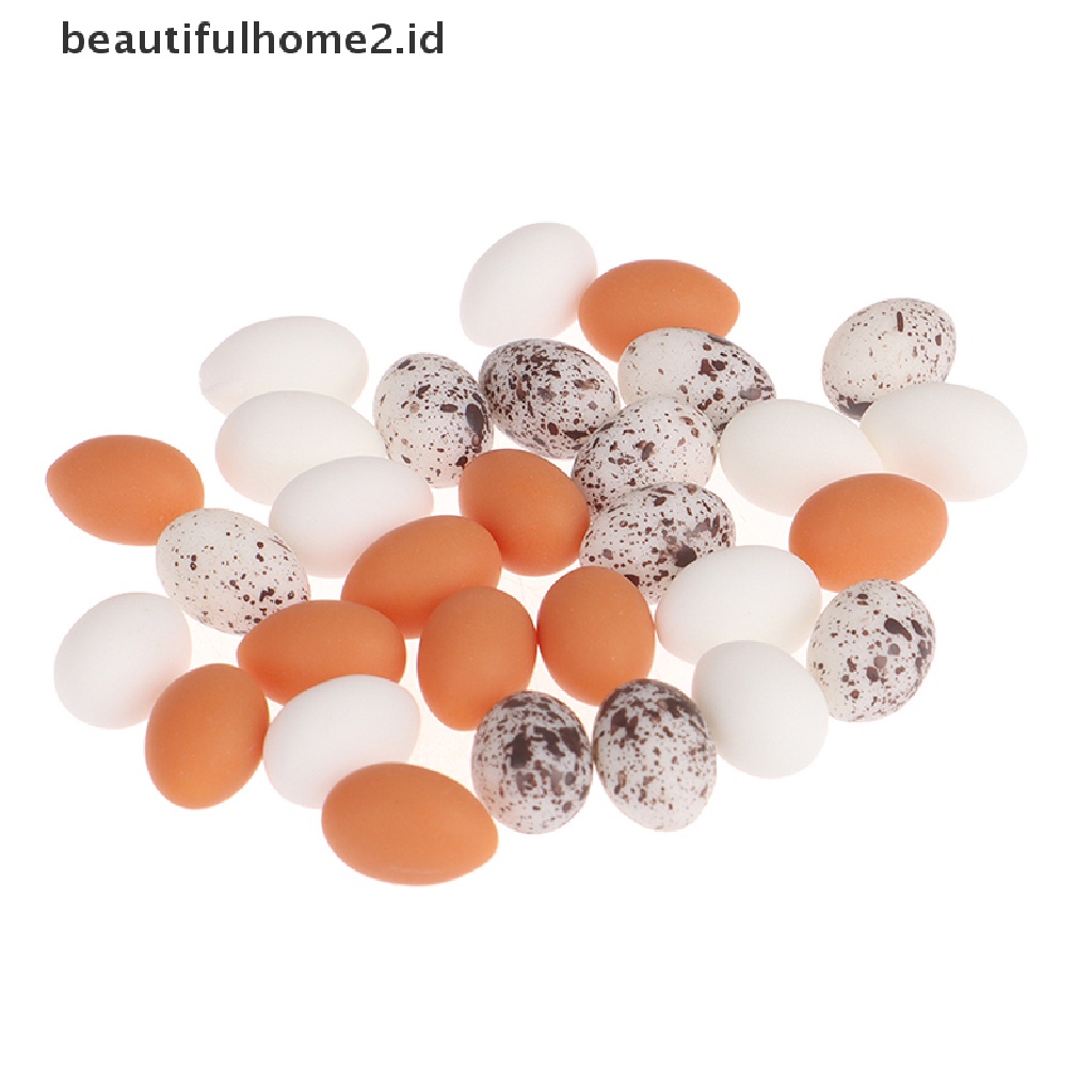 (Beautifulhome2.Id) 10pcs / Set Mainan Miniatur Telur Untuk Dekorasi Rumah Boneka