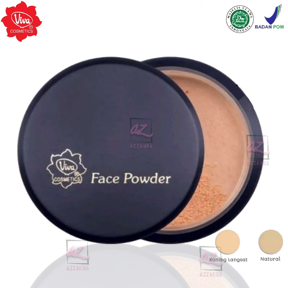 Viva Face Powder Biru - 14gr | Bedak Tabur Viva