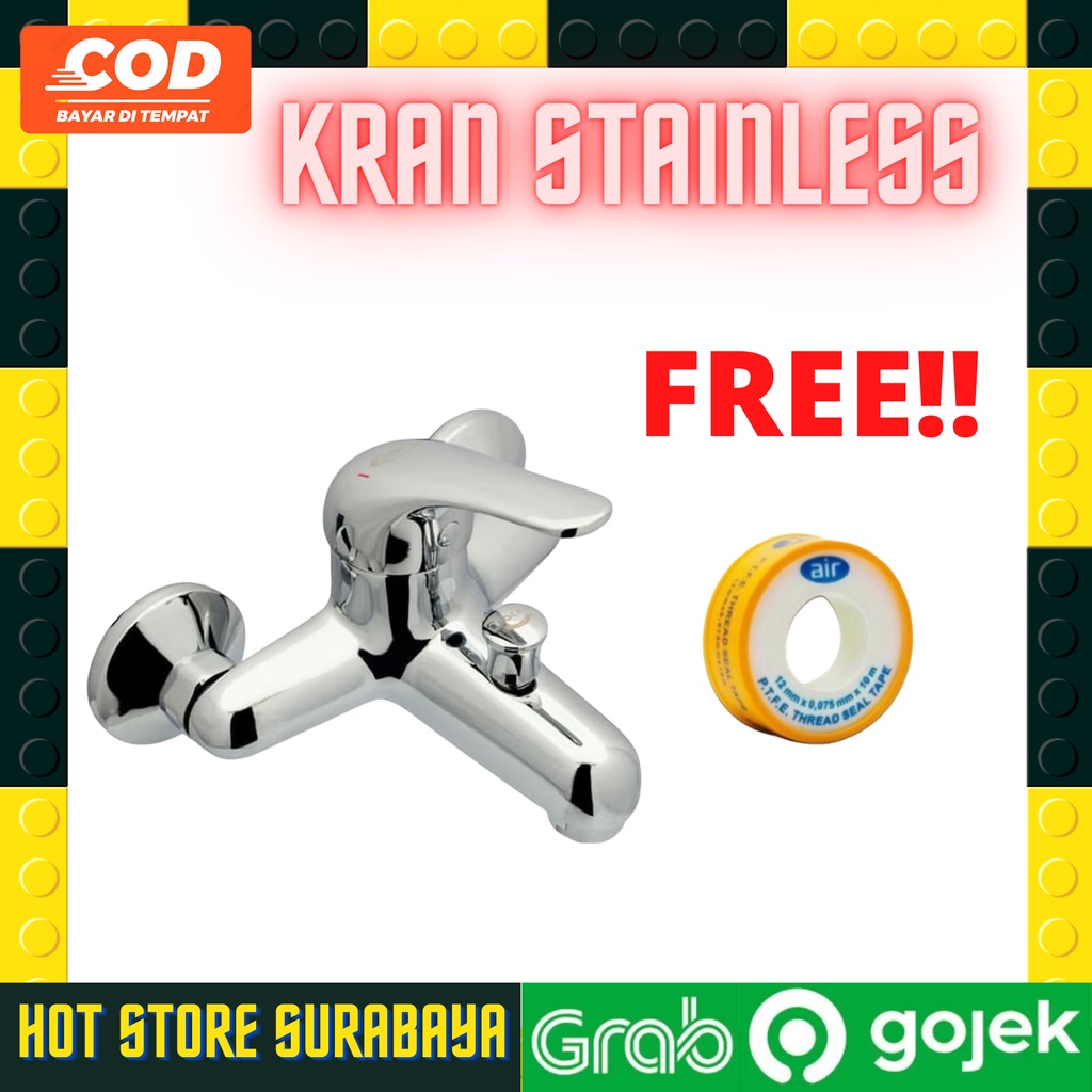 HOT!! KRAN PANAS DINGIN SHOWER BATHUB BAHAN STAINLESS STEEL ASLI KERAN ORI