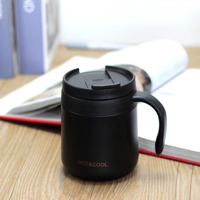 COFFEE MUG TUMBLER THERMOS STAINLESS VACUUM MUG GELAS KOPI -Diskon Besar