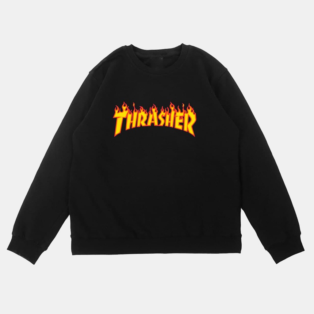 HOODIE THRASHER - FLAME FULL TAG / JAKET THRASHER / SWEATER THRASHER MIRROR ORIGINAL-7