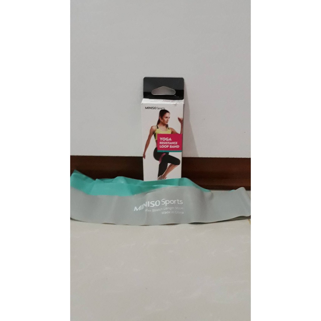 [PRELOVED DIJUAL CEPAT]  MINISO Yoga Resistance Loop Band  30k (CUMA PERNAH DIPAKE 1 KALI)