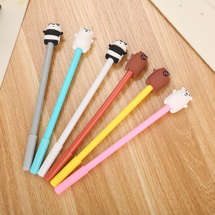 

Pena Karakter Pulpen Lucu / Pena Gel Cair Stationery Sekolah/Pen Tinta Karakter we bare bear