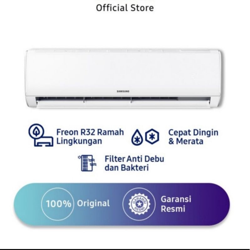 AC SAMSUNG 1 PK 09TGHQ GOLD FIN Low voltage R32 + instalasi pemasangan