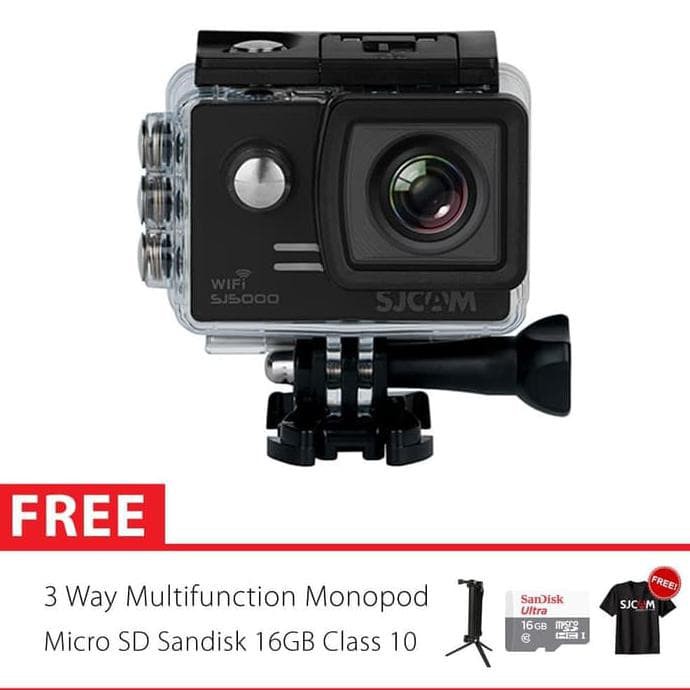 SJCAM SJ5000 WIFI Ultra HD Action Kamera 3 Way Basic 16GB