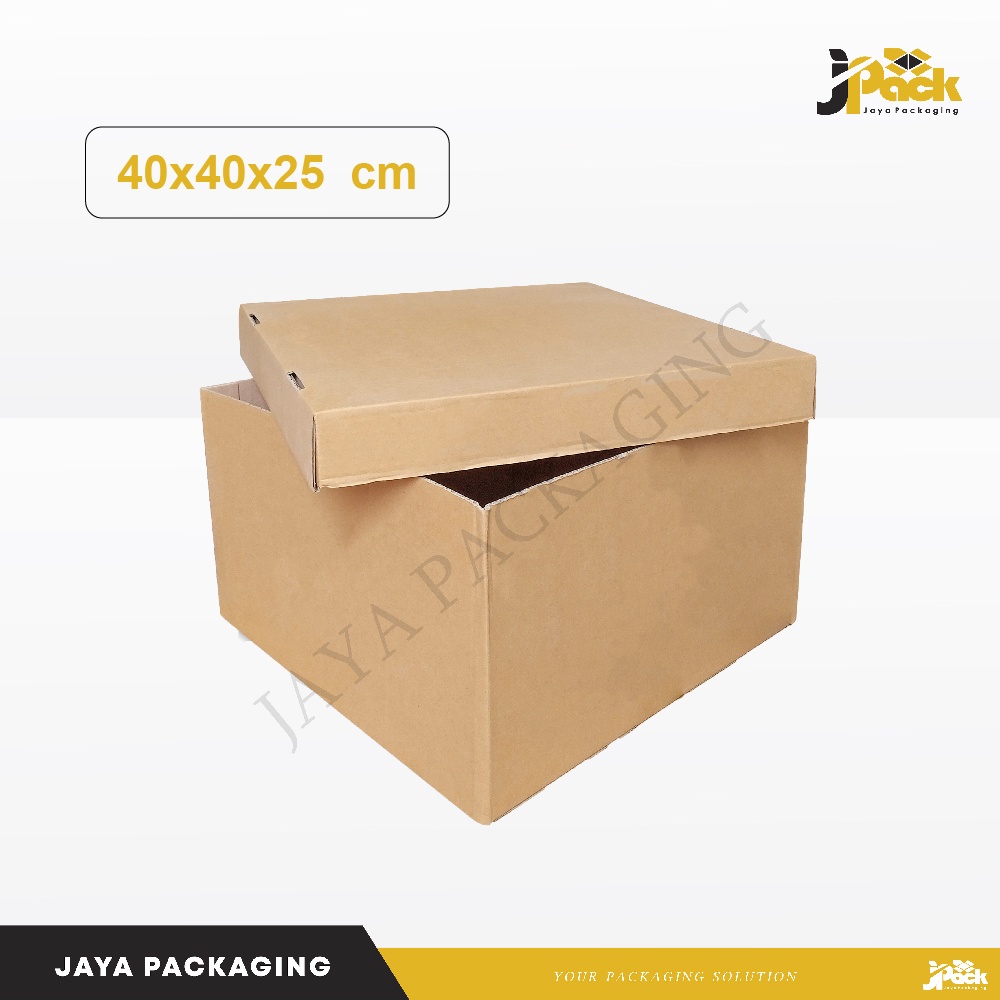 

Box Packing 40x40x25 cm (Set Top/Bot Asia) Kardus/Karton/Paking/Polos/Hampers/Boneka/Buah/Puding/Tart