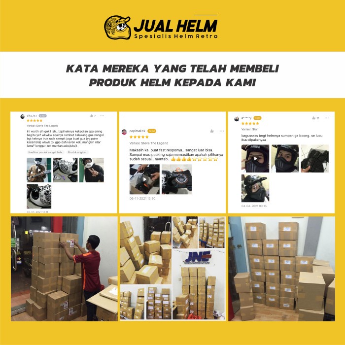 Helm Cakil HBC Scrambler Maroon Doff + FREE GOGGLE | Retro Full Face | JUAL HELM