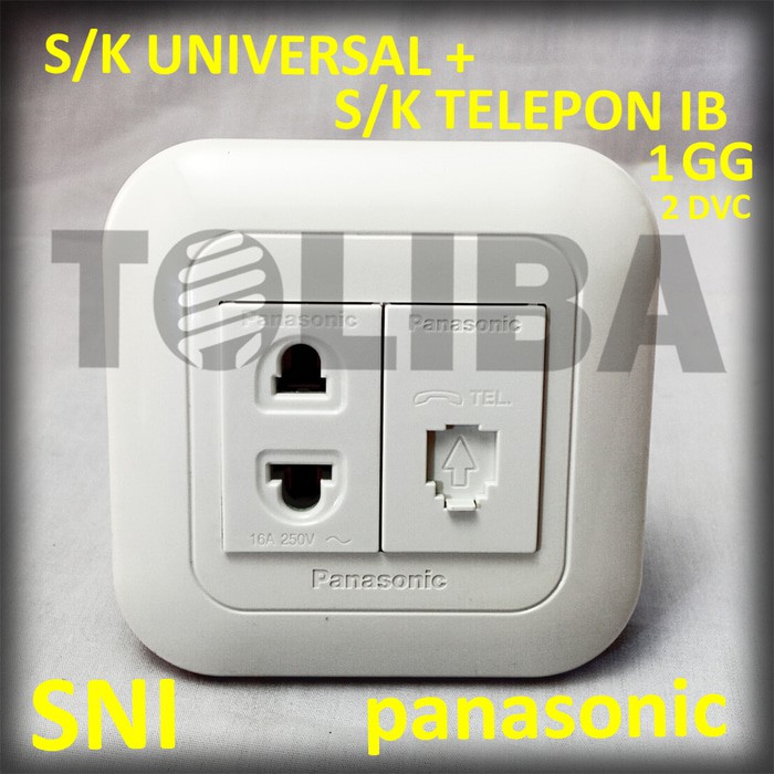 stopkontak universal + stop kontak s/k telepon inbow panasonic jack rj