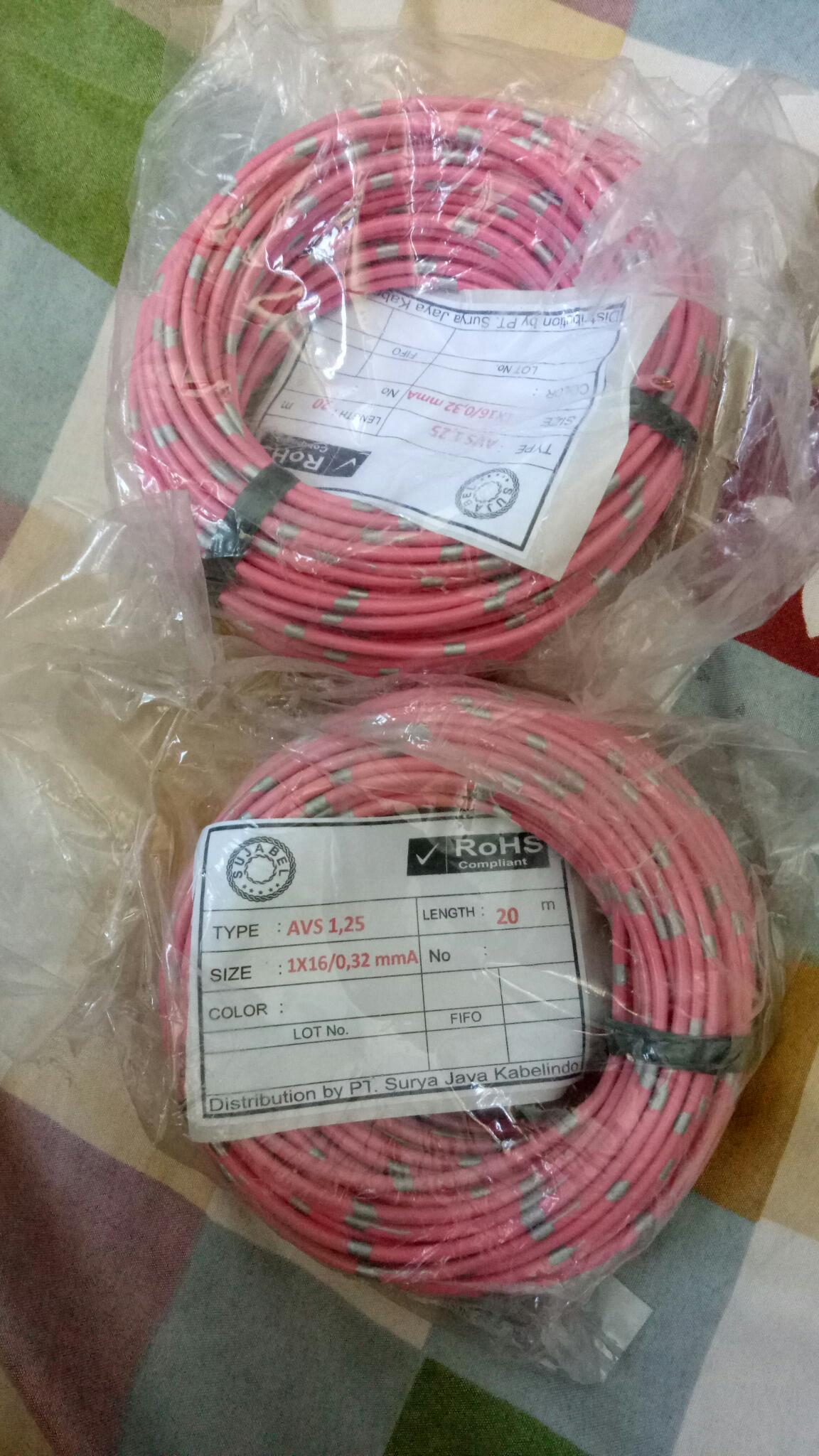 Kabel Engkel Bintik Tembaga 0,85 Dan 1,25 Panjang 20 Meter