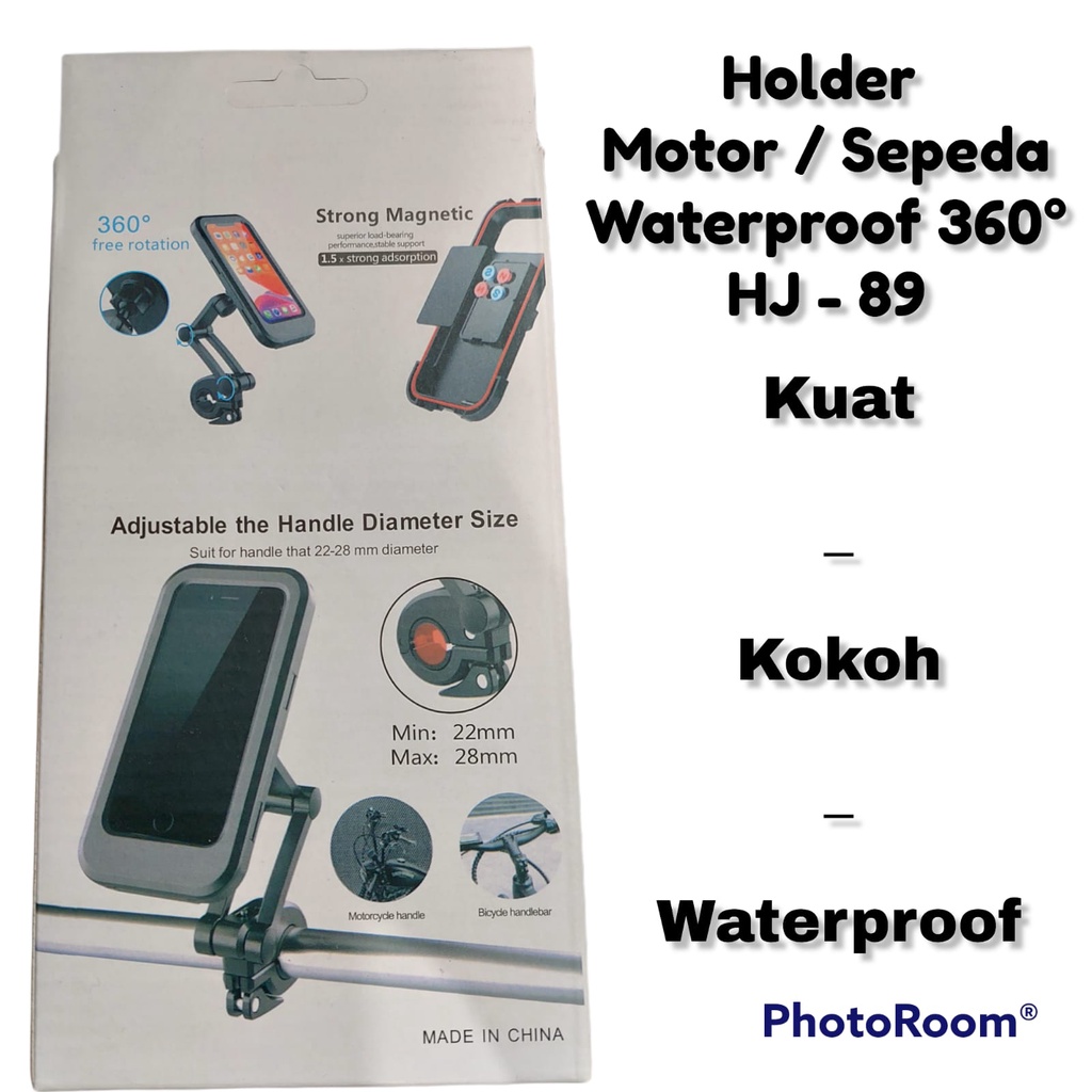 HJ-89 HM-18 Holder Motor Sepeda Waterproof 360 Derajat Rotation Dudukan Handphone