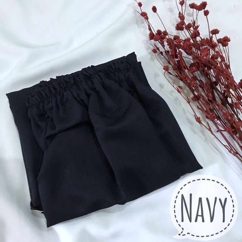 ROK PANJANG MOSCREPE PREMIUM TIDAK NERAWANG-Moscrepe Navy