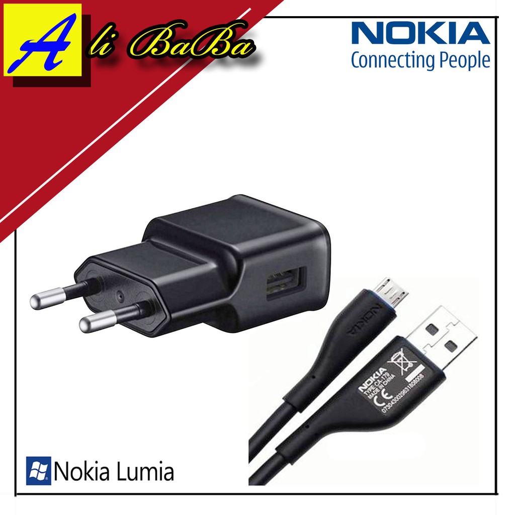 Travel Charger Handphone Nokia Micro USB Lumia 535 540 640 XL X X2 Cas HP Casan Nokia Original