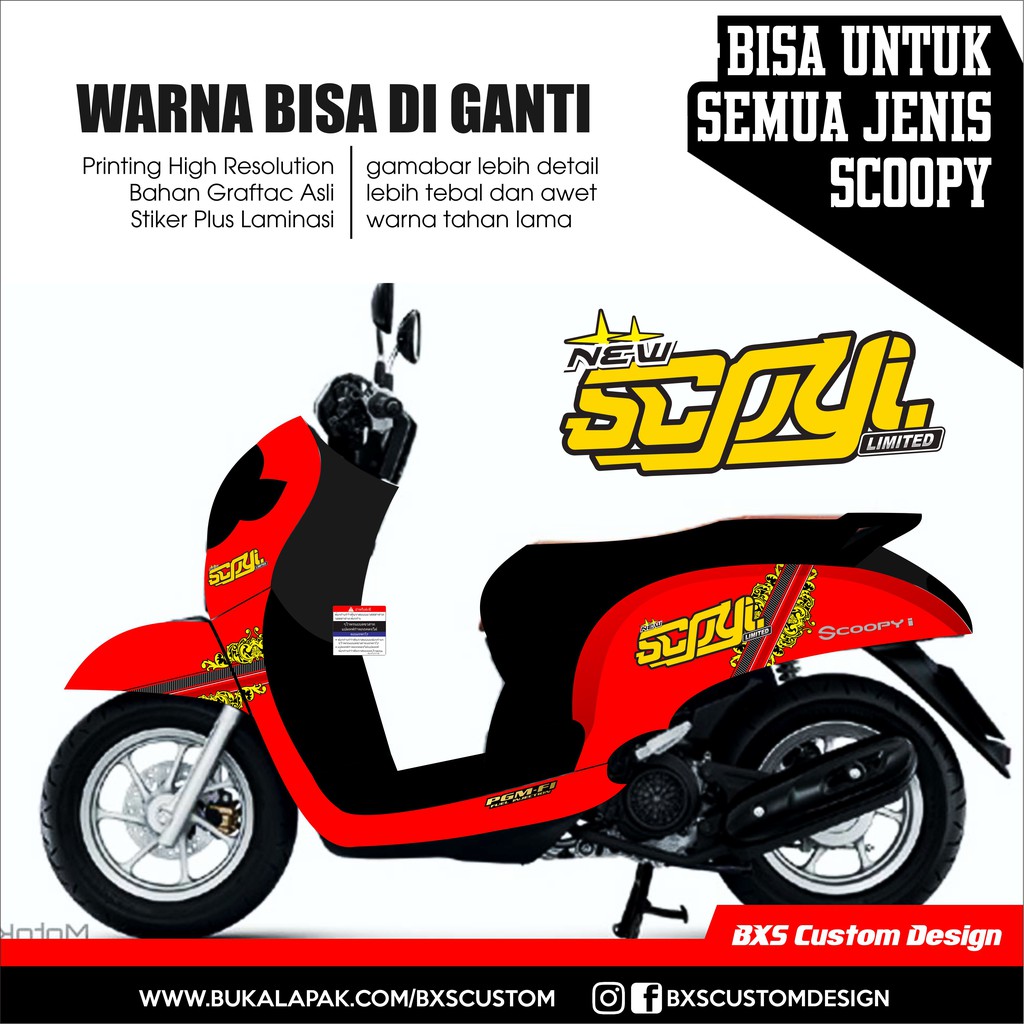 Striping Scoopy Batik Limited Edition Untuk Semua Jenis Scoopy