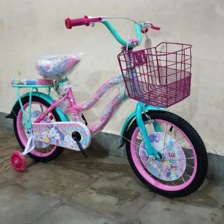 Sepeda anak perempuan merk Trek motif Unicorn/KudaPoni Ukuran 12,16,18