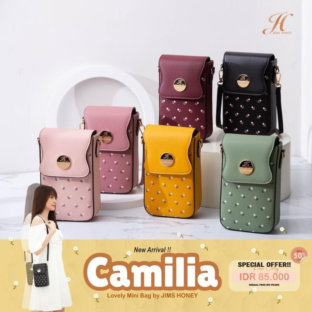 JIMS HONEY CAMILIA BAG Tas Selempang Slingbag  HP Kartu Wanita Remaja Limited Baru Promo jimshoney