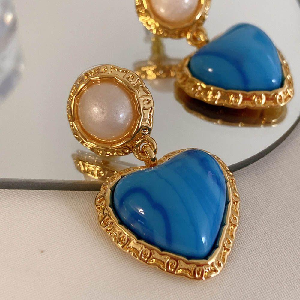 Preva Anting Tusuk Fashion Retro Bercahaya Batu Temperamen Anting Untuk Wanita Earrings Perhiasan