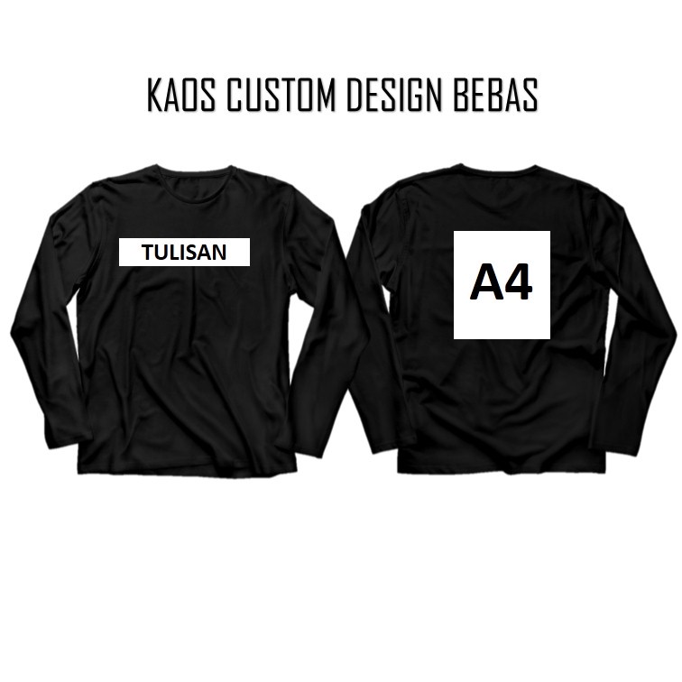 CUSTOM PANJANG COMBED 24S TULISAN + GAMBAR A4