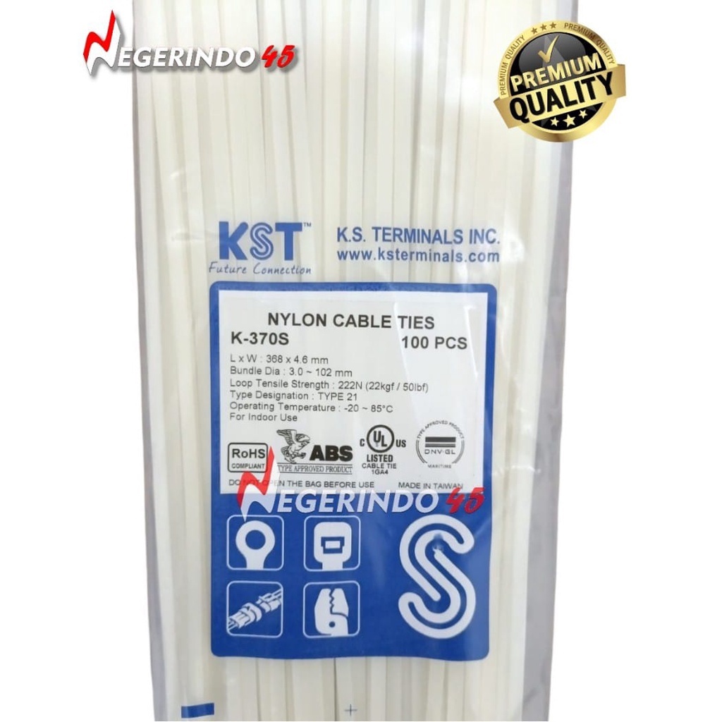 Kabel tie kst / kabel tis 370x4,6 / nylon cable ties / pengikat kabel / kabel ties 370