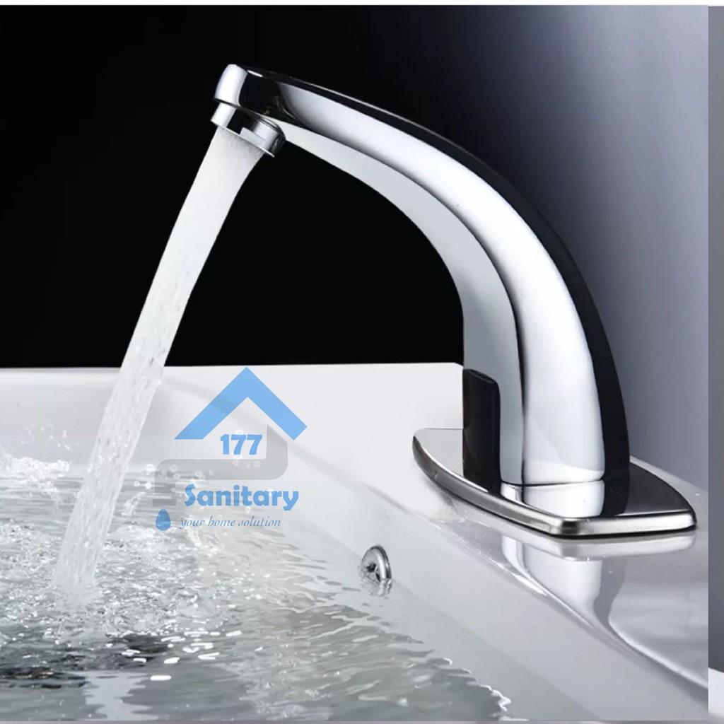 Kran sensor wastafel kuningan W38-keran air otomatis sink listrik acdc baterai automatic faucet /B16