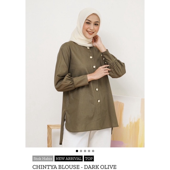 geulis CHINTYA BLOUSE - DARK OLIVE