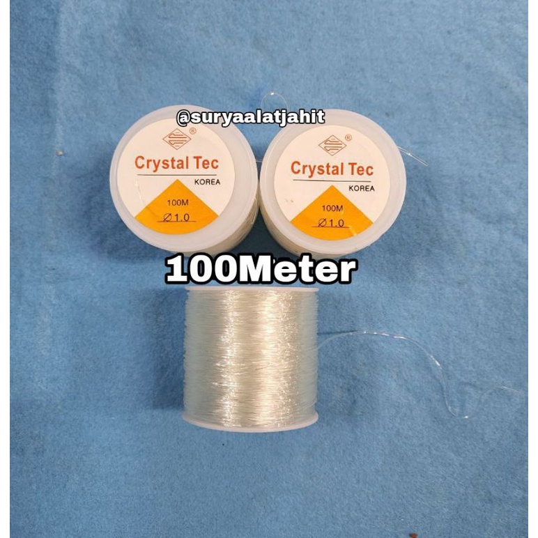 Tali Karet 1.0 (1mm) 100M Crystal Korea 1Rol@100M = rp.15.750/1Rol