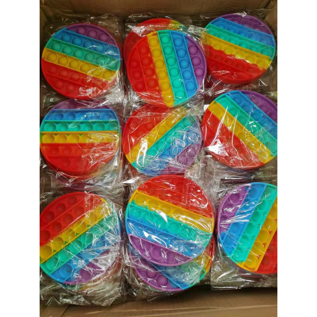 push pop it murah fidget toy rainbow mainan anak bubble sensory toys stress reliever Bubble Sensory-6
