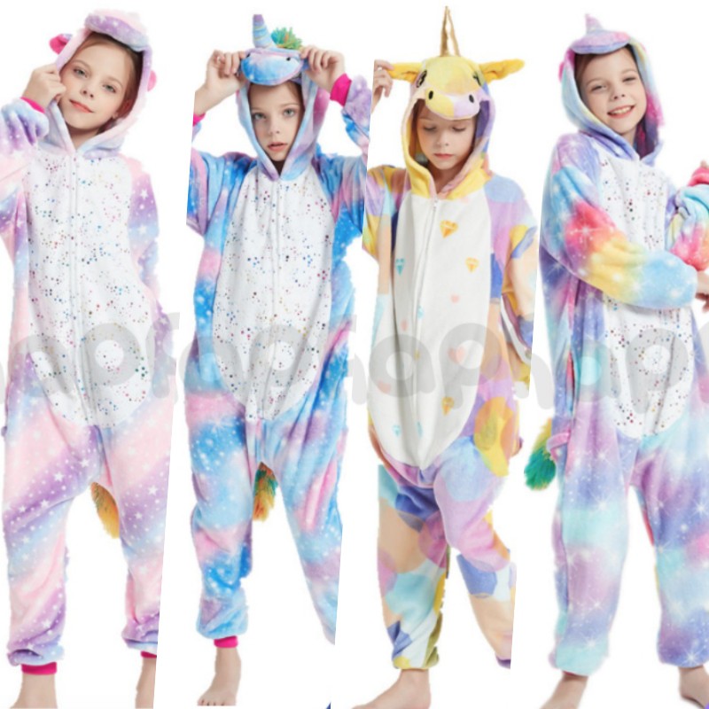 KOSTUM UNICORN SPECIAL ONESIE PIYAMA ANAK KID NEW ES KRIM ICE CREAM