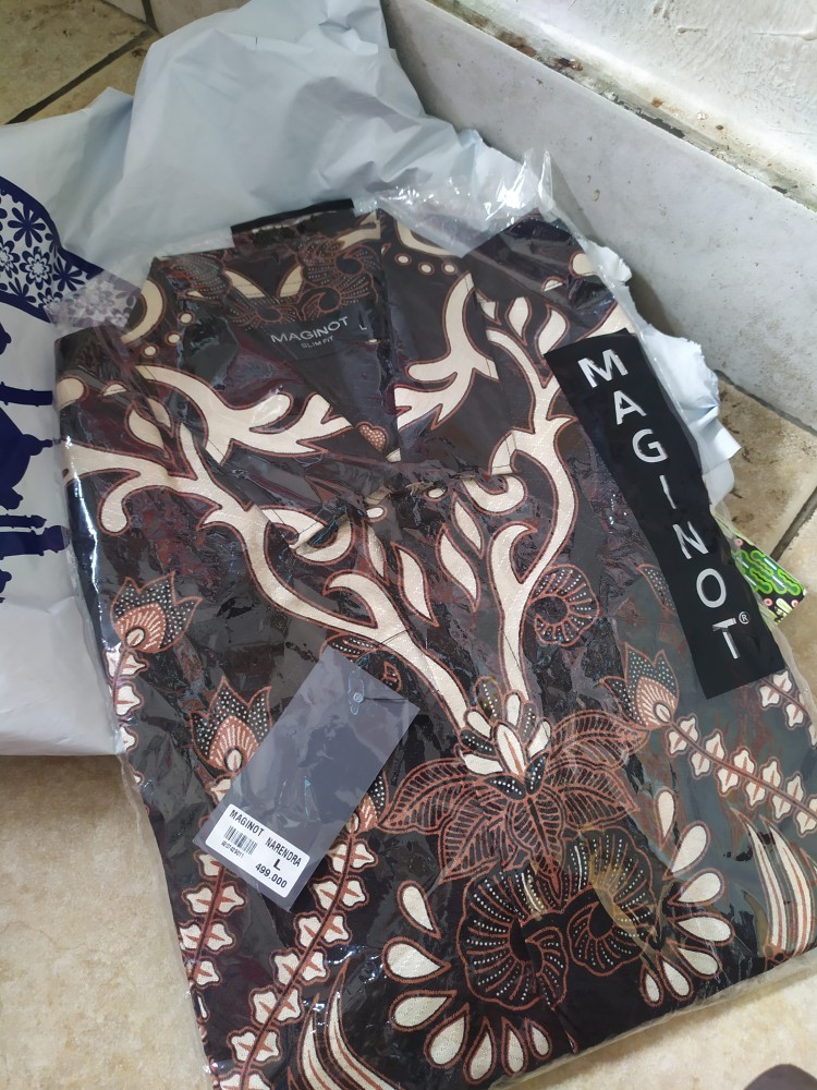 Maginot Kemeja Batik Pria Narendra-ss Lengan Pendek