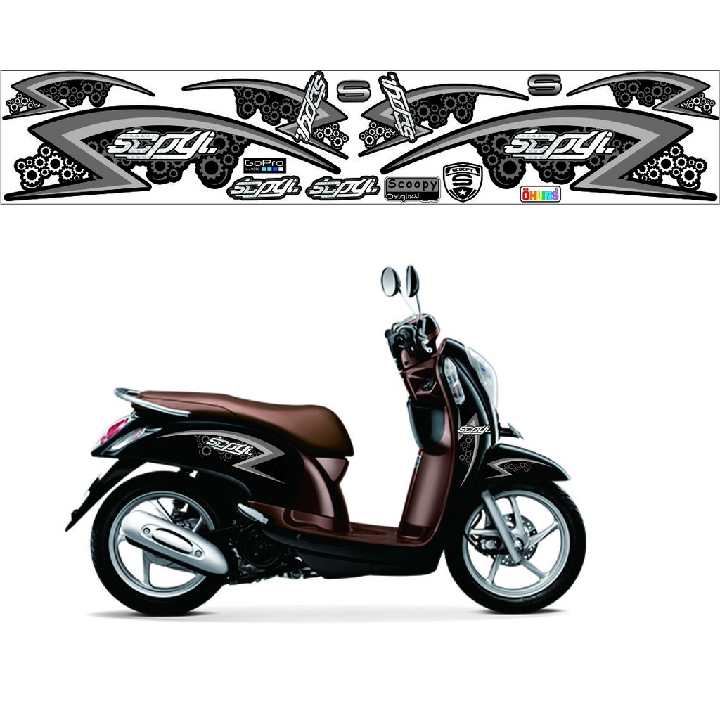 STRIPING MOTOR ALL SCOOPY FI NEW UNIVERSAL MOTIF SIMPLE STICKER SCOOPY FI STRIPING