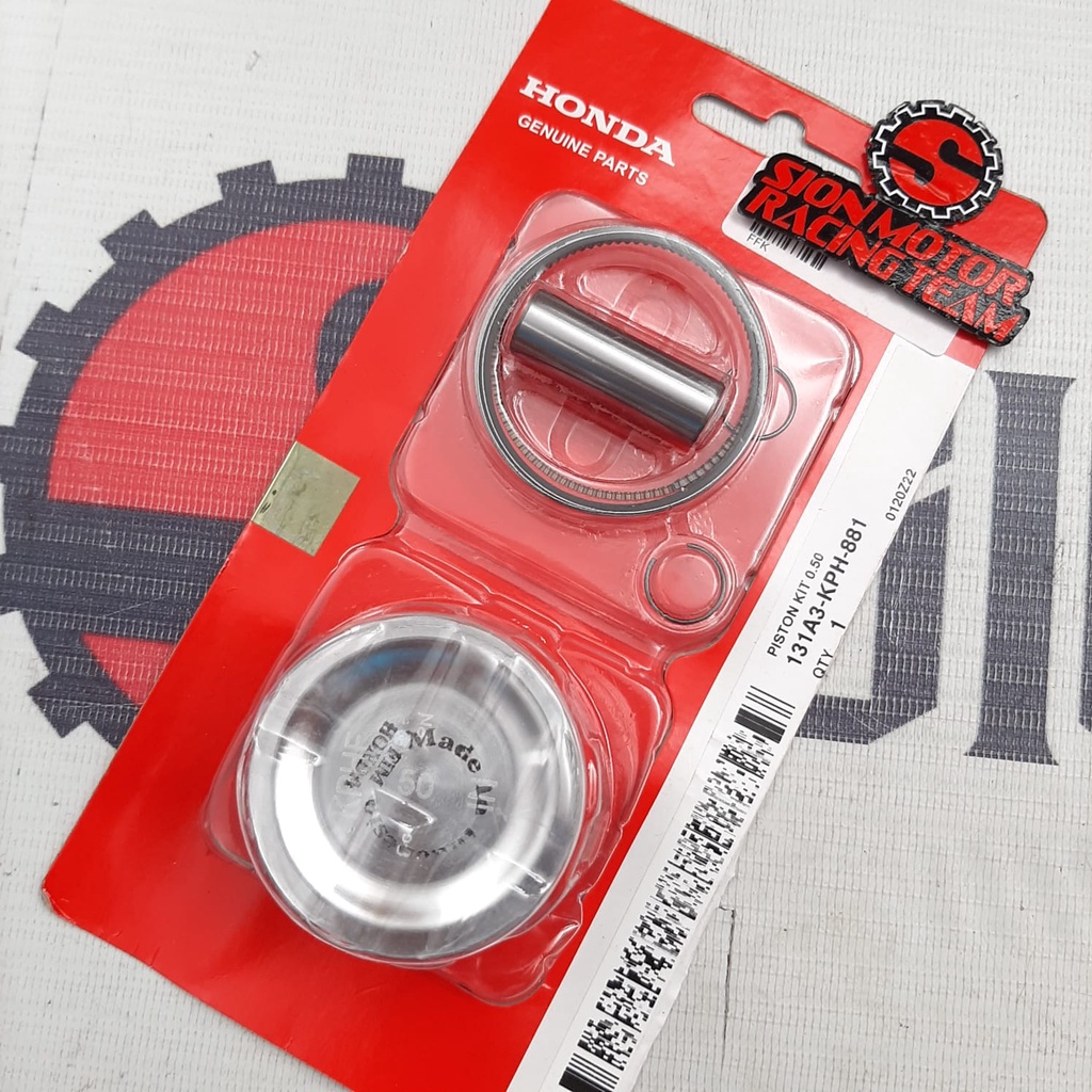 Paket Seher Set / Piston Kit Honda Karisma / Supra X 125 Lama / Wave 125 Original AHM Os Oversize 0.