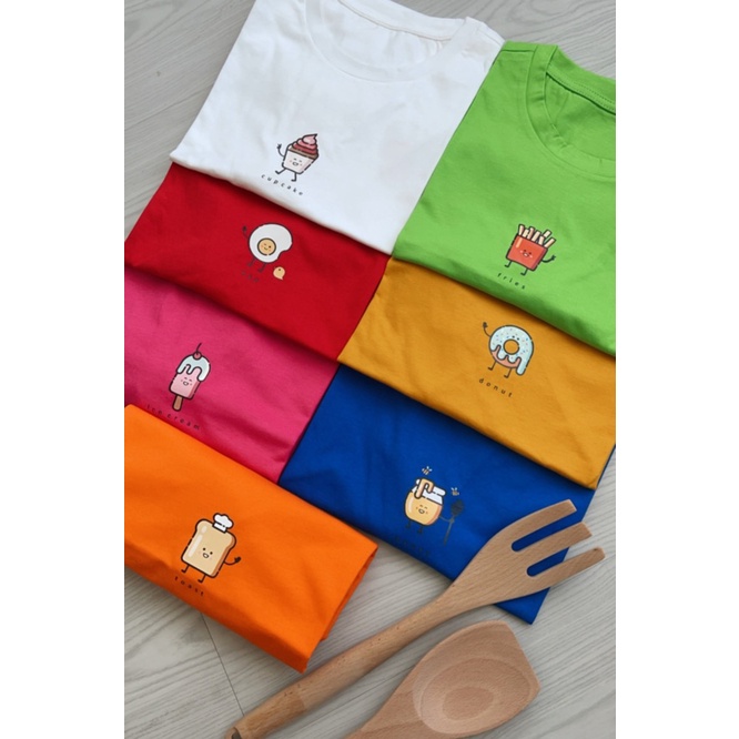 Kadaka T-0348 Kaos Tshirt Korea Foodies Super Cute