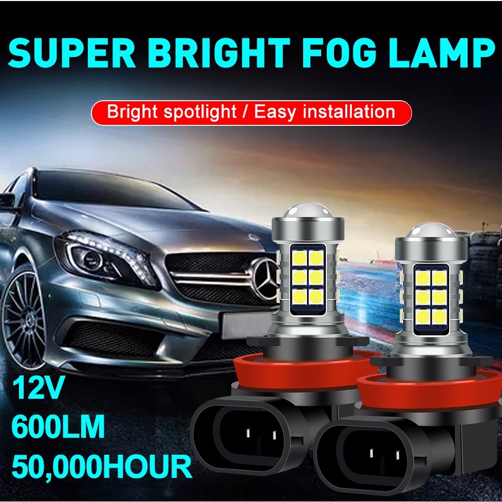 1piece H11 Lampu Kabut 27 LED H16 H8 9005 HB3 9006 Lampu LED Foglamp HB4 P13W 6000K 12V Warna Putih Kuning Untuk Mobil