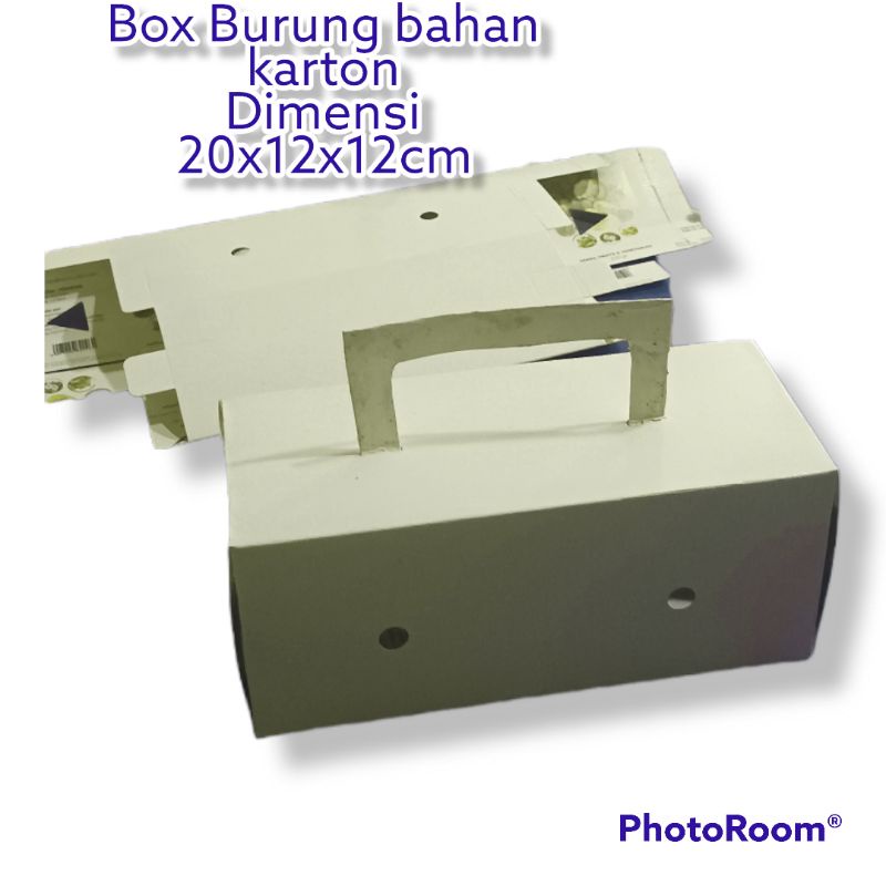 

Box burung ukuran 18x12x12cm bahan karton duplex 450gsm