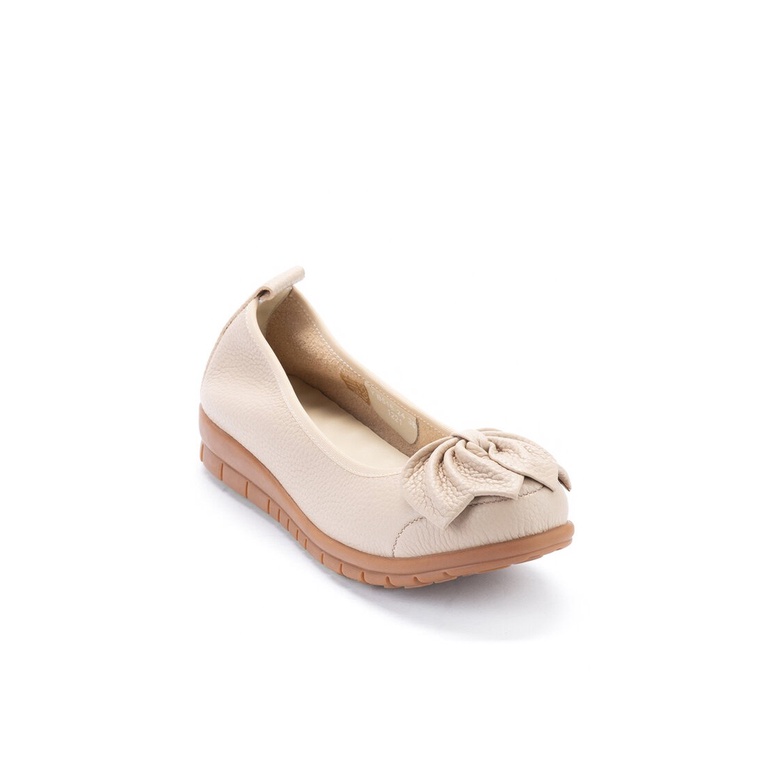 SEPATU FLAT KULIT ANDREW WANITA ORIGINAL CASUAL BRANDED COKLAT ANW01