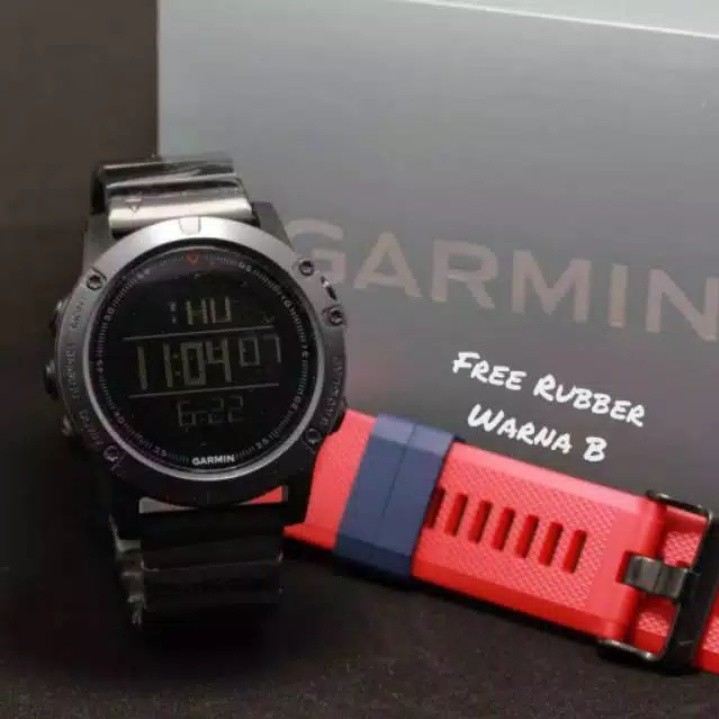 JAM TANGAN PRIA GARMIN FENIX 5 SPORT PAKET TALI CADANGAN RUBBER