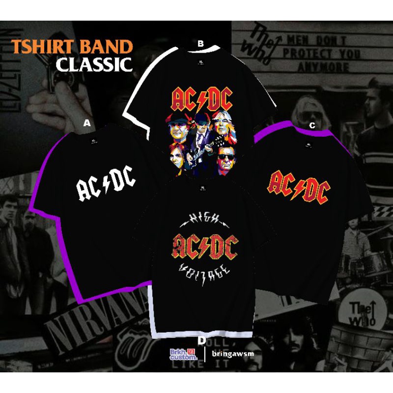 Kaos band Nirvana | acdc | blink182 | metalica