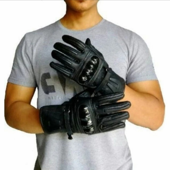 SARUNG TANGAN BATOK FULL FINGER bahan kulit/ sarung tangan motor