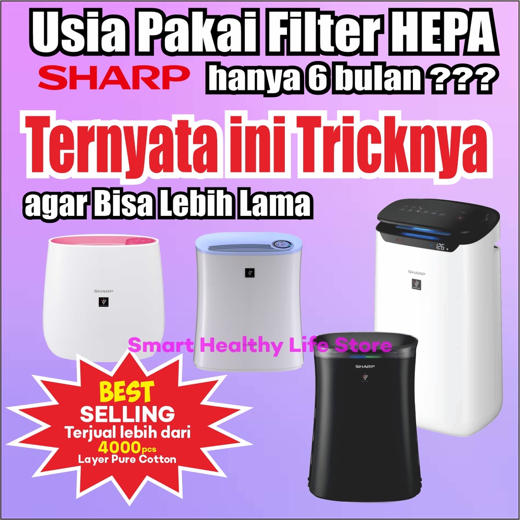 Hepa Filter Air Purifier SHARP FP-F30Y/FP-F30 / KC-F30/ FP-J30 / FZ-Y28FE / FP-GM30 Bonus Layer Pure Cotton