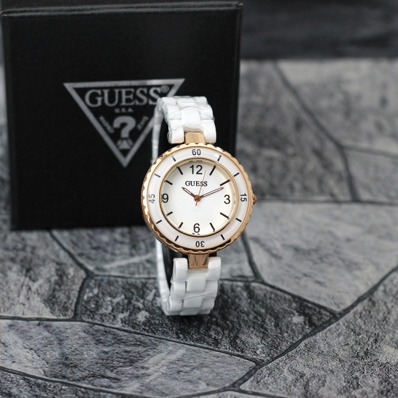 JAM TANGAN WANITA GUESS TALI KERAMIK