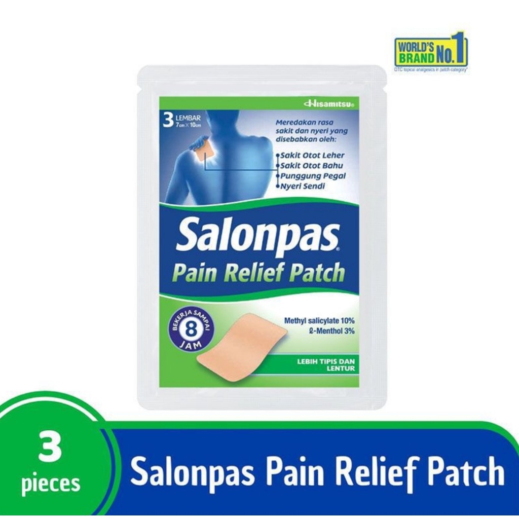 Salonpas Pain Relief Patch isi 3 lembar / 5 lembar - exp 2025