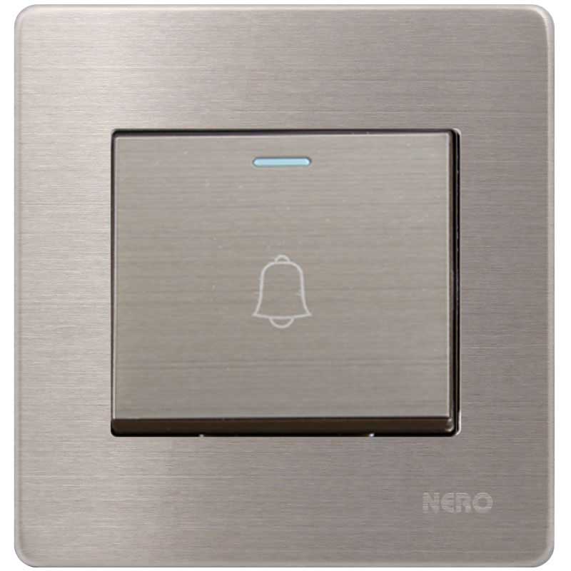 STAINLESS V81013 - Saklar Bell 1 Gang NERO