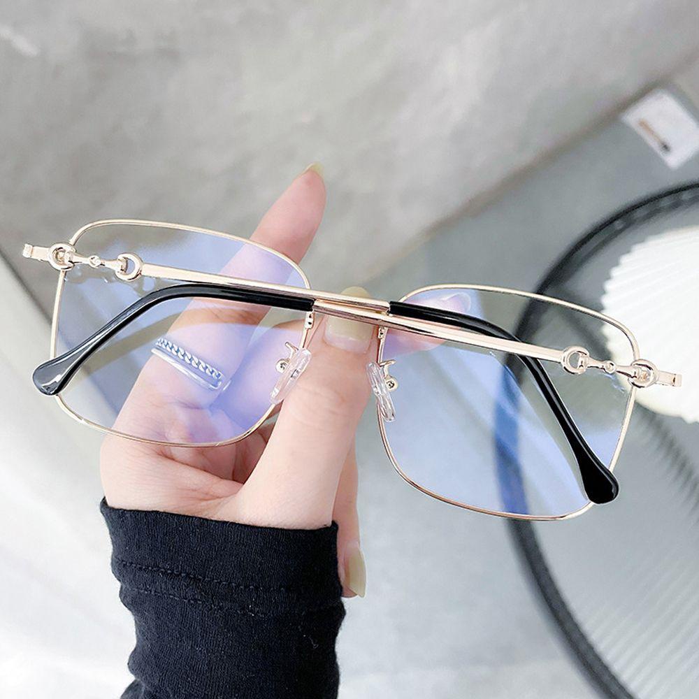 Mxbeauty Kacamata Anti Blue light Korean Square Metal Frame Fashion Blue light blocking Komputer Eyeglasses