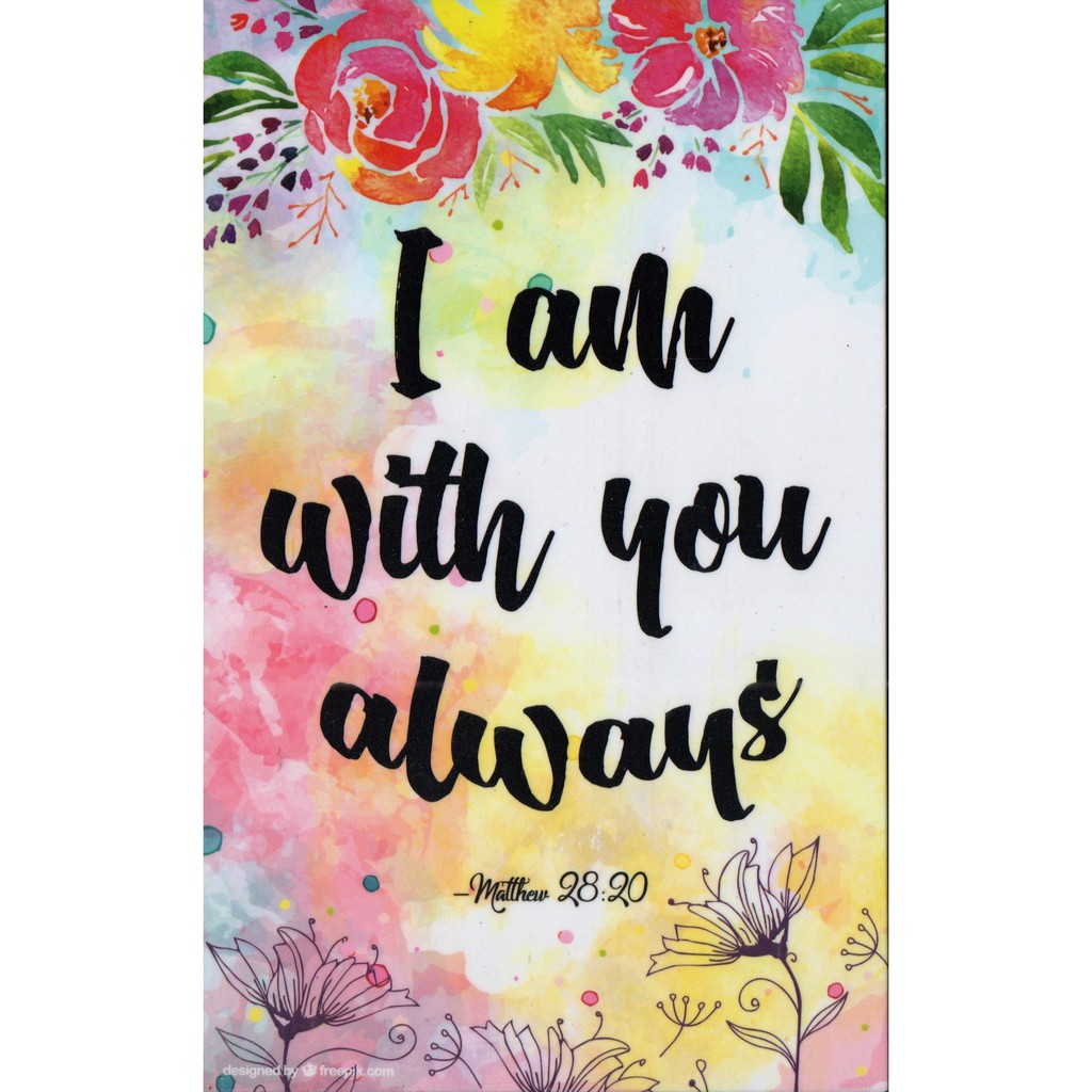Hiasan Dinding Rohani Matthew 28:20 Uk: 12,5x20cm