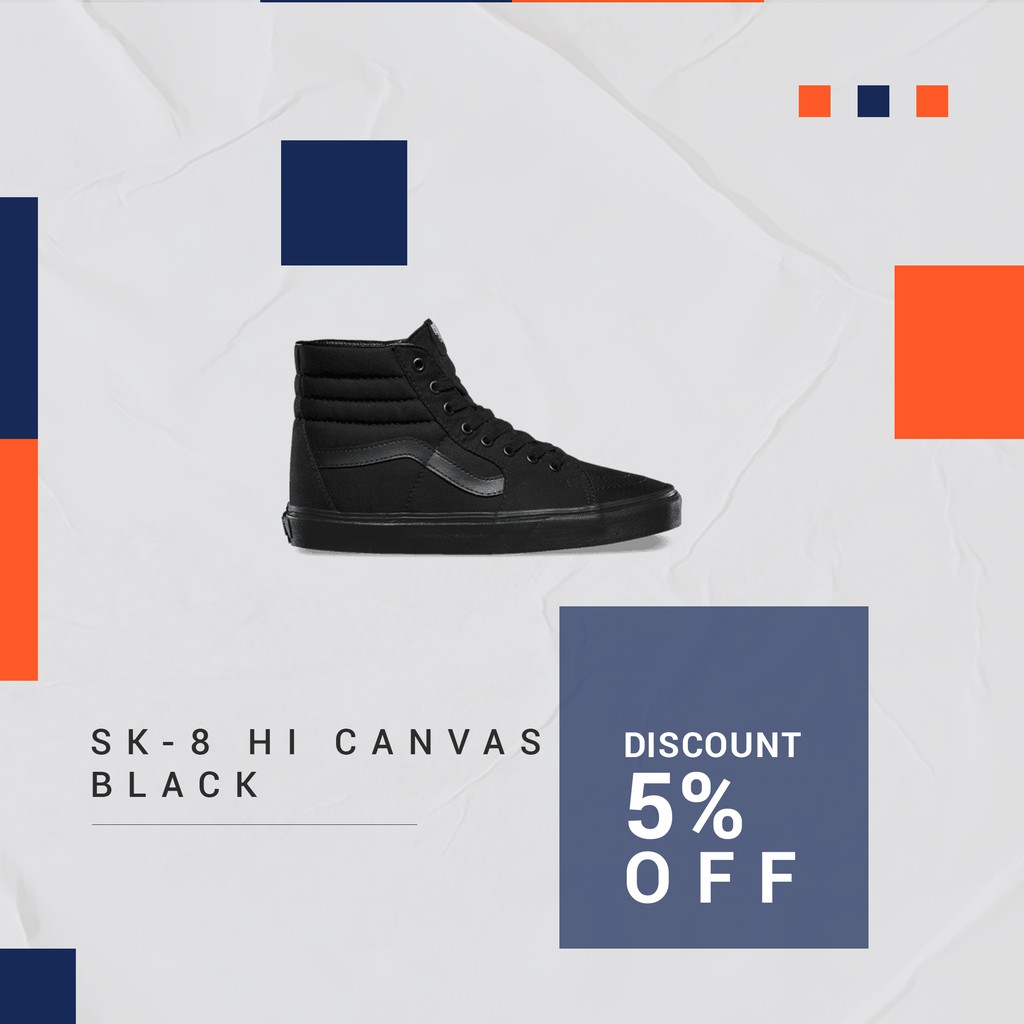 Vans Canvas Sk8-Hi Black