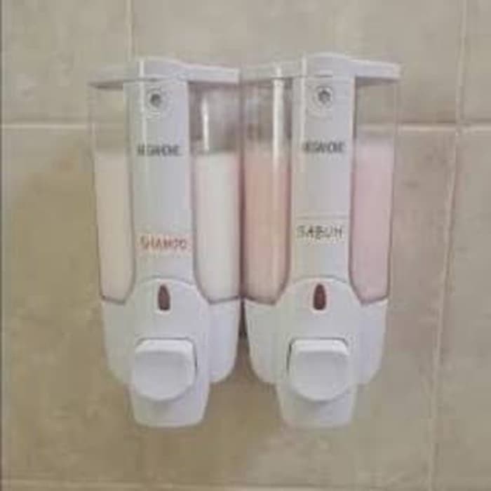 DOUBLE DISPENSER TEMPAT SABUN CAIR / TEMPAT SABUN CUCI TANGAN Dispenser Double