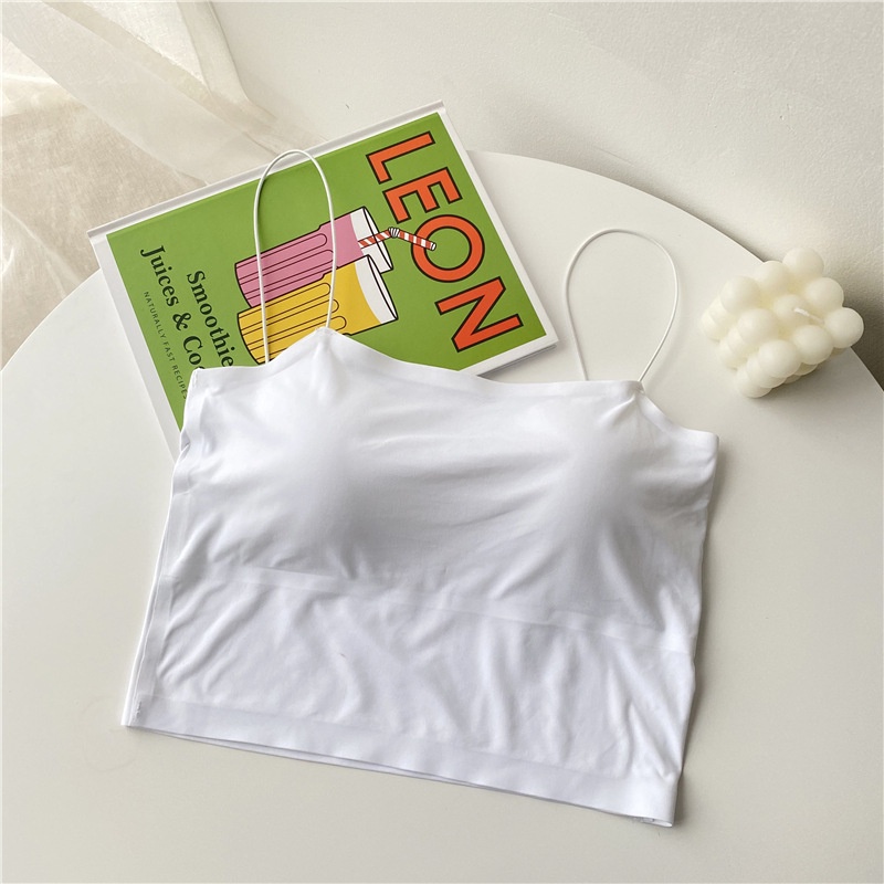 •OKEY BELI•BR502 Tanktop korea seamless spaghetti strap tank top dalaman wanita pakaian bralette bra bh COD-6