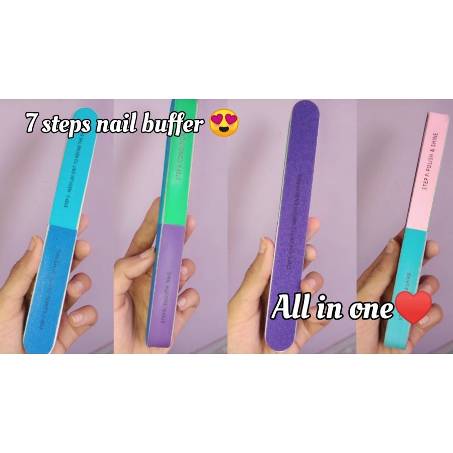 7 in 1 Manicure Pedicure Pengasah Kuku PENGKILAP KUKU Nail Buffer Shin